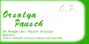 orsolya pausch business card